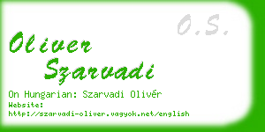 oliver szarvadi business card