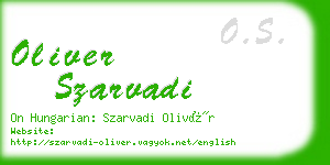 oliver szarvadi business card